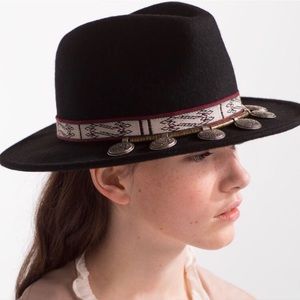 ZARA Wool Embellished Fedora